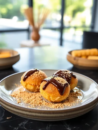 Air Fryer Churro Bites - ready to serve