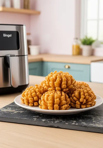 Air Fryer Crispy Mini Blooming Onions