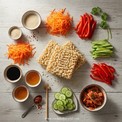 Asian Ramen Noodle Salad - cooking process