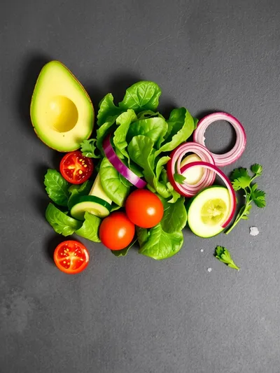 Avocado Salad - Fresh & Easy Recipe - ingredients preparation