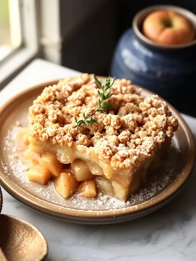 Baked Apple Crumble - ready to serve
