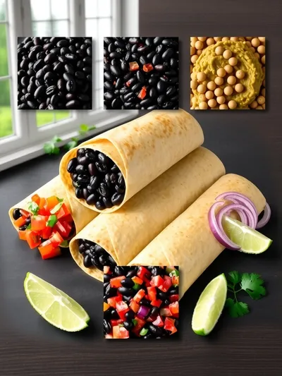 Baked Black Bean Taquitos – Easy Vegetarian Delight - ingredients preparation