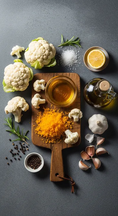 Baked Orange Cauliflower – Easy Healthy Side - cooking process