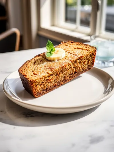 Super Easy Moist Banana Bread - ready to serve