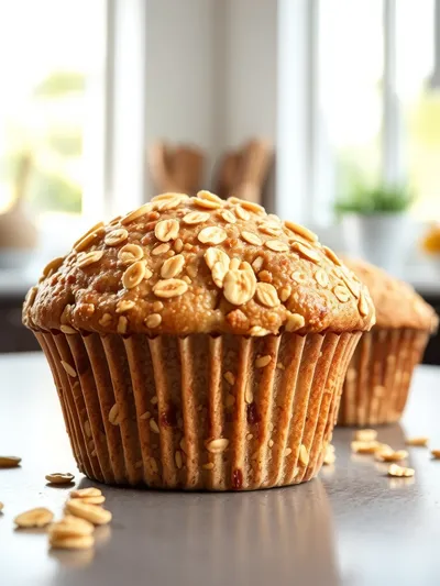 Healthy Banana Oatmeal Muffins