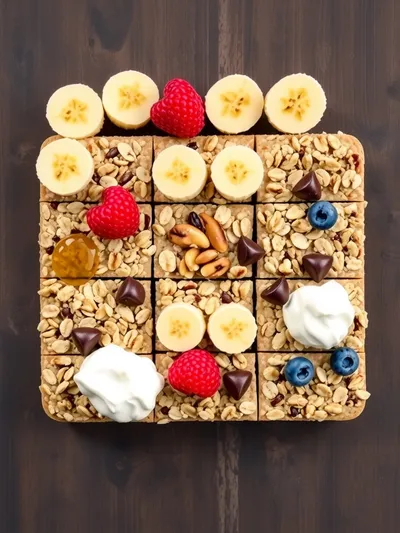 Banana Split Breakfast Bar - ingredients preparation