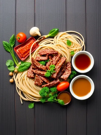 Easy Beef and Noodles Recipe - ingredients preparation