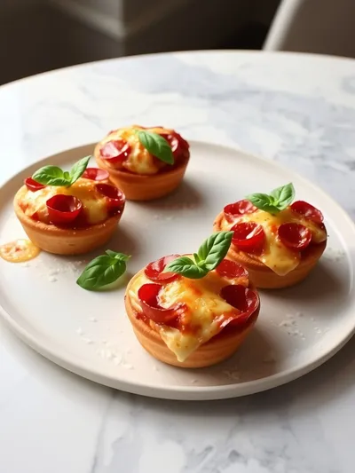 Beef Pepperoni Pizza Muffins – Easy Appetizer Snack - ready to serve