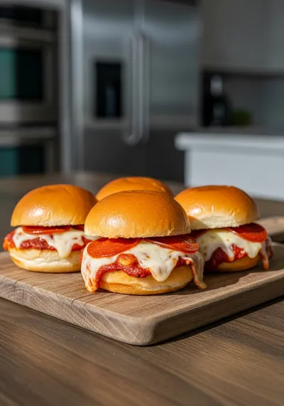 Beef Pepperoni Pizza Sliders