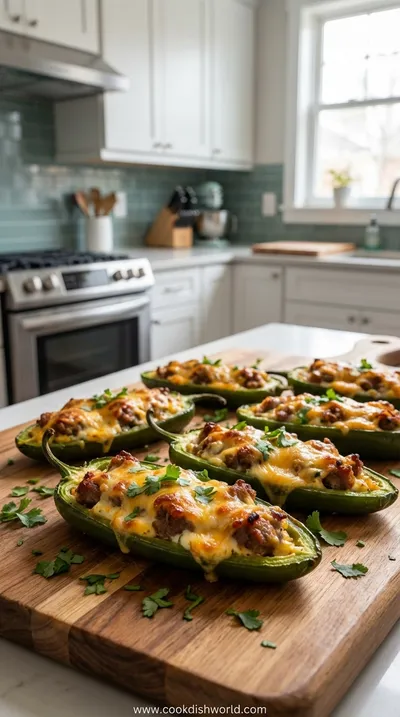 Simple Beef Sausage Stuffed Jalapenos