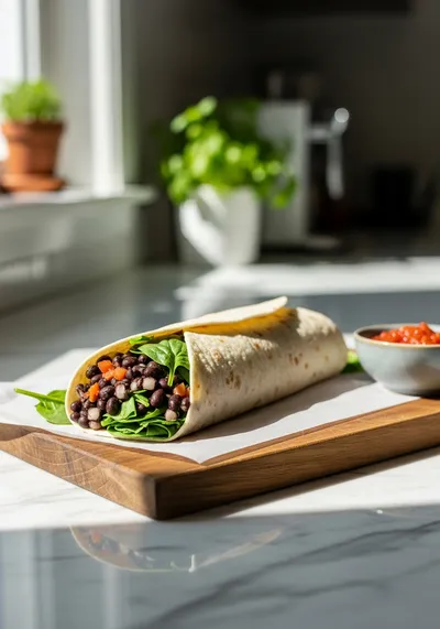 Black Bean and Spinach Burrito – Ready in 15 Minutes