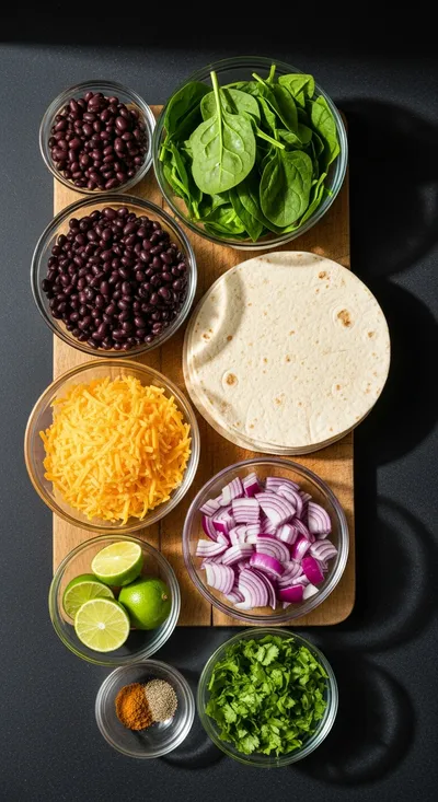 Black Bean and Spinach Burrito – Ready in 15 Minutes - cooking process