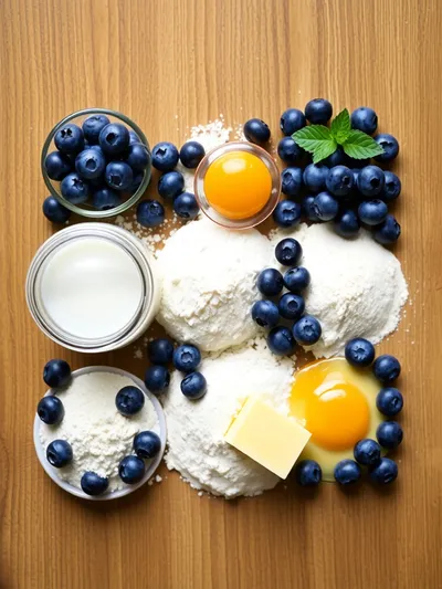 Blueberry Buttermilk Pancake Casserole - ingredients preparation
