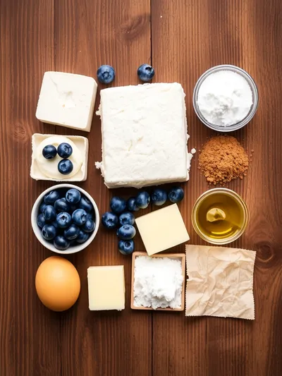 Blueberry Cream Cheese Egg Rolls - ingredients preparation