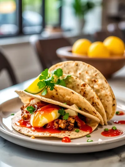 Quick Breakfast Tacos - cooking process