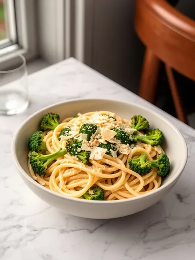 Broccoli Cheese Pasta Recipe - ready to serve