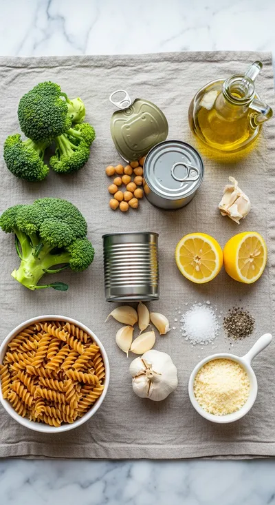 Broccoli Chickpea Pasta – Easy Healthy Vegetarian Entree - cooking process