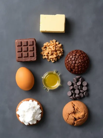 Brownie-Stuffed Chocolate Chip Cookies - ingredients preparation