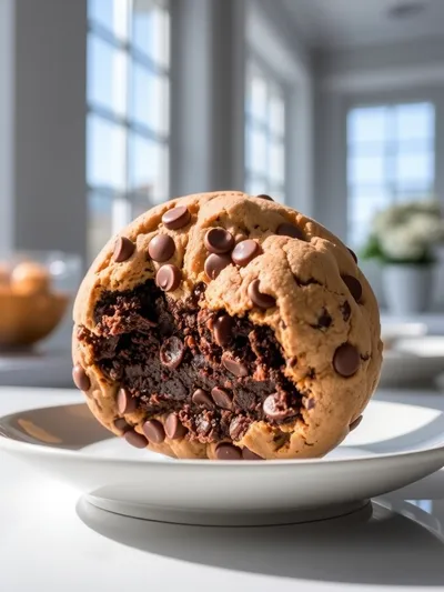 Brownie-Stuffed Chocolate Chip Cookies