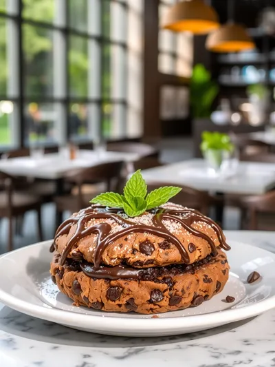 Brownie-Stuffed Chocolate Chip Cookies - cooking process
