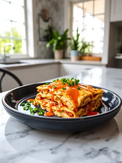 Buffalo Chicken Lasagna – Cheesy Dinner Delight - cooking process