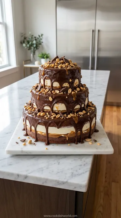 Buster Bar Ice Cream Cake