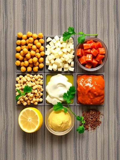 Indian Butter Chickpeas - Easy Main Dish - ingredients preparation