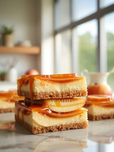 Caramel Apple Cheesecake Bars