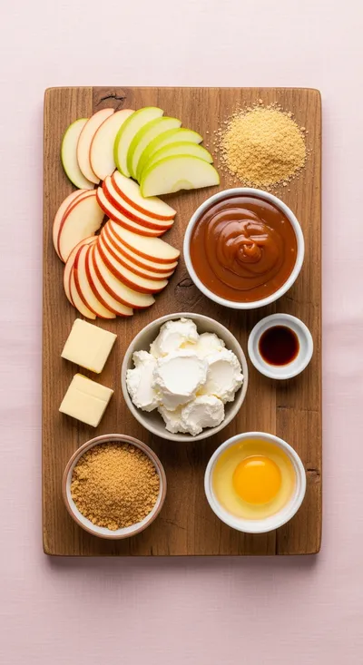 Caramel Apple Cheesecake Bars - cooking process