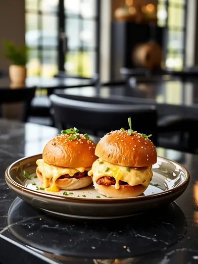 Cheesy Baked Breakfast Sliders - cooking process