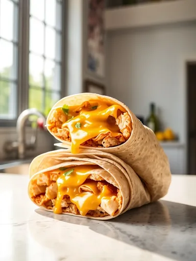 Cheesy Garlic Chicken Wraps – Cozy & Quick
