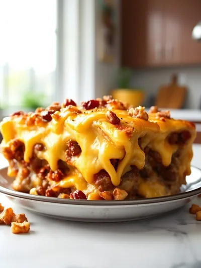 Cheesy Hamburger Potato Casserole Recipe