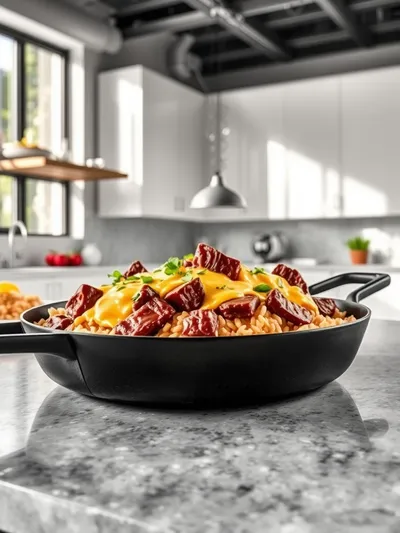 Cheesy Steak and Rice Skillet – One-Pan Comfort Meal