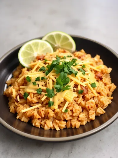 Cheesy Taco Rice - Easy One-Pot Meal - ready to serve