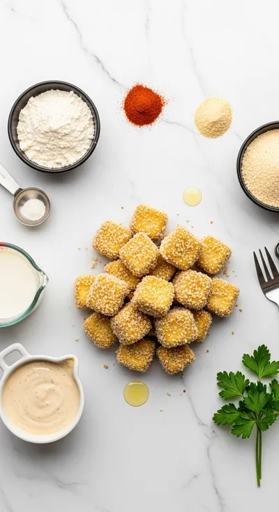 Chick-fil-A Style Tofu Nuggets – Vegan Quick & Easy - cooking process