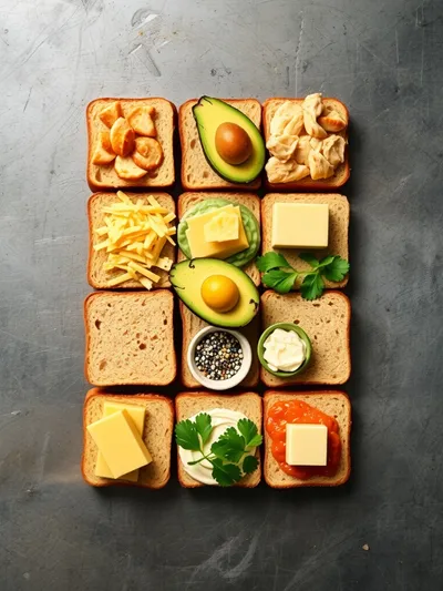 Chicken Avocado Melt Sandwich - ingredients preparation