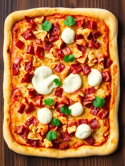Chicken Bacon Ranch Pizza Recipe - ingredients preparation