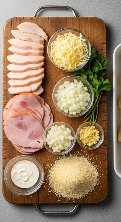 Chicken Cordon Bleu Casserole - cooking process