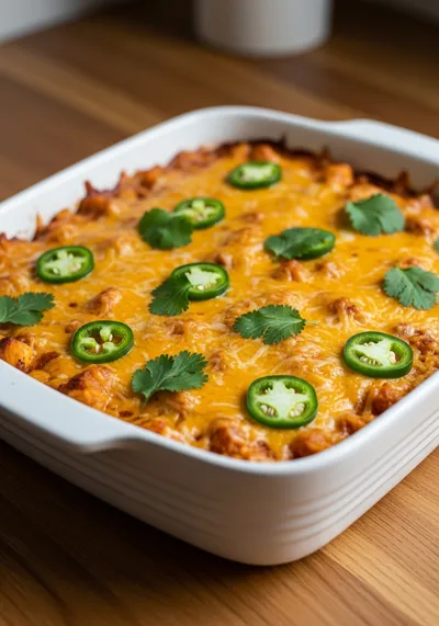 Chicken Enchilada Rice Casserole