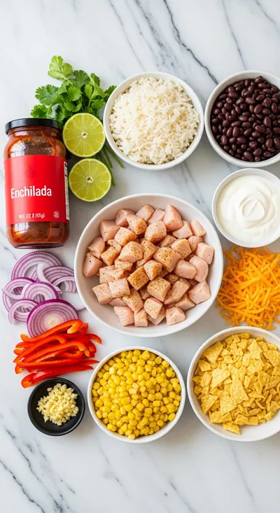 Chicken Enchilada Rice Casserole - cooking process