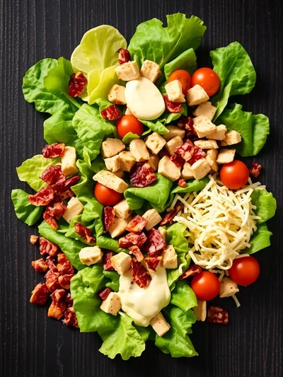 Chicken Turkey Bacon Ranch Salad – Quick & Easy Low Carb - ingredients preparation