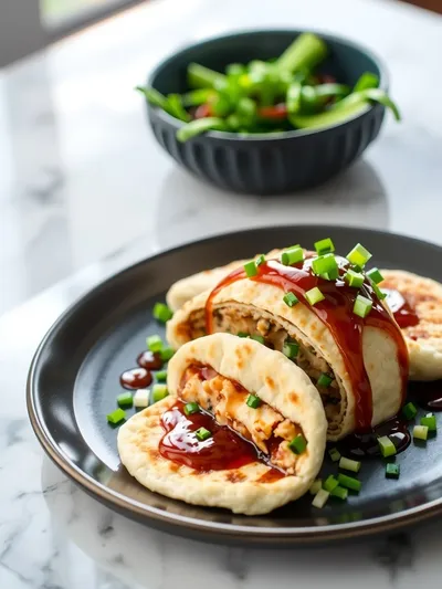 Chinese-Style Savoury Stuffed Breakfast Pancakes - cooking process