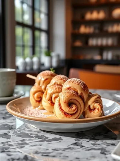 Cinnamon Roll Breakfast Skewers – Easy Family Treat - cooking process