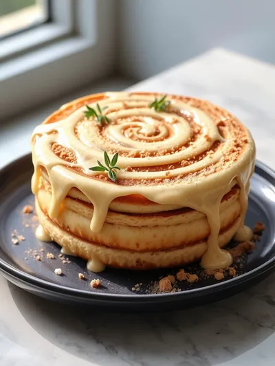 Cinnamon Roll Cake - cooking process