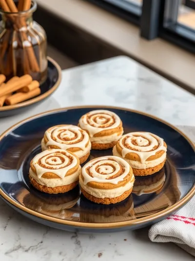 Cinnamon Roll Cheesecake Cookies - cooking process