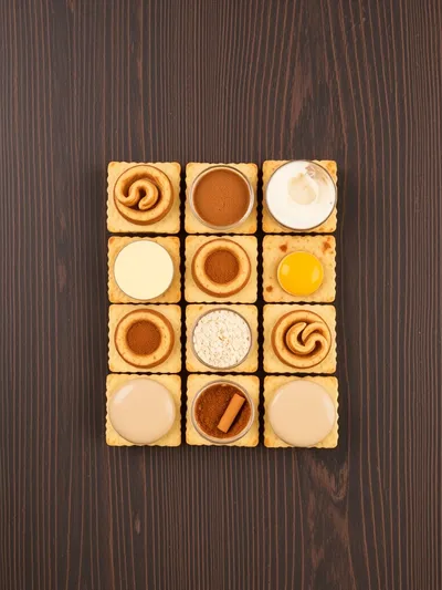 Cinnamon Roll Cheesecake Cookies - ingredients preparation