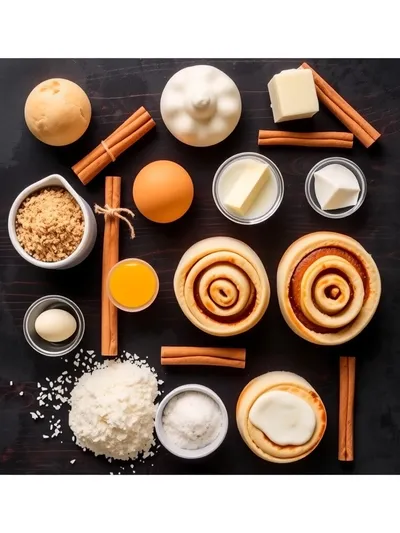 1-Hour Cinnamon Rolls – Soft & Fluffy Quick Recipe - ingredients preparation