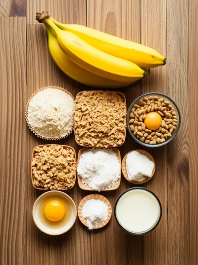 Coffee Cake Banana Bread - ingredients preparation