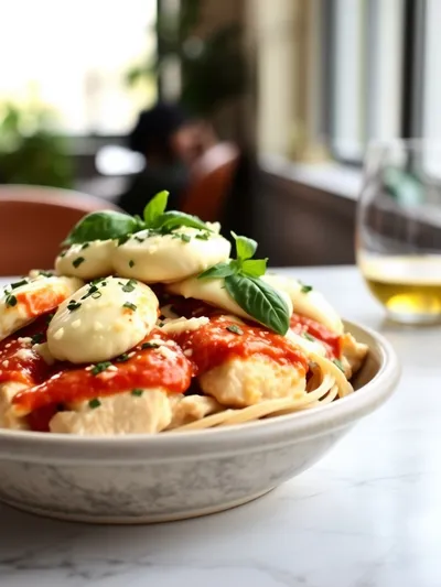 Cottage Cheese Chicken Parm Bowl - cooking process
