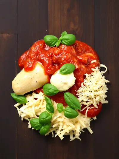 Cottage Cheese Chicken Parm Bowl - ingredients preparation